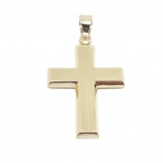 Croce in oro giallo opaco k14 (code H1694)